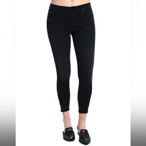 J Brand Mid Rise Capri Jeans, Dark Ink / Black Denim, Skinny, Size 28